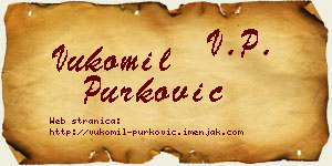 Vukomil Purković vizit kartica